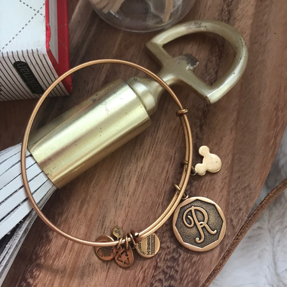DISNEY Alex and Ani “R” Monogram Bangle